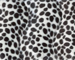 Load image into Gallery viewer, black white Dalmatian spots Animal print Velboa Fabric  60" Wide
