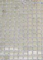 Load image into Gallery viewer, Silver Square Sequin Drapery Fabric per yard
