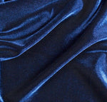 Load image into Gallery viewer, Navy Stretch Velvet Fabric By The Yard | 58’’ wide

