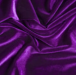Load image into Gallery viewer, PURPLE two way stretch velvet spandex apparel drapery fabric 60" Wide
