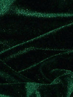 Load image into Gallery viewer, Hunter green Stretch Velvet Fabric By The Yard | 58’’ wide
