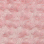 Load image into Gallery viewer, Pink Rosebud floral fur soft fabric BY THE YARD 60" Wide
