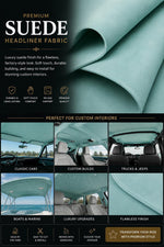 Load image into Gallery viewer, Mint Suede Headlining Foam Backed Fabric 60" Wide Automotive upholstery
