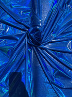 Load image into Gallery viewer, 4-Way Stretch Solid Holographic Spandex Fabric - Royal Blue
