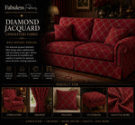 Load image into Gallery viewer, Diamond Red Renaissance Jacquard  Upholstery drapery fabric by the yard
