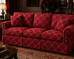 Load image into Gallery viewer, Diamond Red Renaissance Jacquard  Upholstery drapery fabric by the yard
