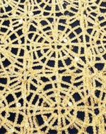 Load image into Gallery viewer, Gold Chain sequin chemical web Lace 54" wide Fabric Sold By Yard table runner dress

