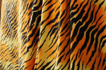 Load image into Gallery viewer, Tiger Printed  stretch Velvet 4-WAY  Fabric
