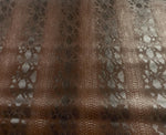 Load image into Gallery viewer, Dark Brown Snake Viper vinyl  leather  Embossed upholstery fabric sold by the yard 54" Wide
