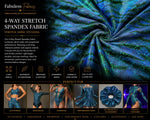 Load image into Gallery viewer, Aqua /Green mystique zebra spandex 4 way stretch 60" wide
