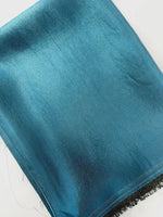 Load image into Gallery viewer, Liquid Satin Shantung Teal/black Material, Elegant Formal Wear Fabric, Drapery Fabric, Event Decor

