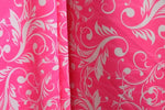 Load image into Gallery viewer, Hot pink 4-Way Stretch floral  Printed Spandex Fabric
