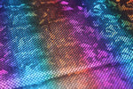 Load image into Gallery viewer, Rainbow  Shattered Glass Holographic Spandex Fabric – 4 Way Stretch Dancewear Costume
