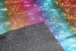 Load image into Gallery viewer, Rainbow  Shattered Glass Holographic Spandex Fabric – 4 Way Stretch Dancewear Costume

