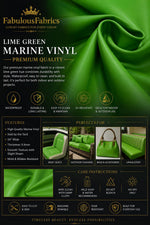 Load image into Gallery viewer, Lime Green  commercial grade upholstery faux vinyl 54" Wide Sold BY THE YARD
