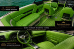 Load image into Gallery viewer, Lime Green  commercial grade upholstery faux vinyl 54" Wide Sold BY THE YARD
