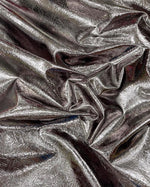 Load image into Gallery viewer, Storm Gray Cracked Mirror Vinyl Fabric by the Yard, Metallic Faux Leather Material, High Shine Reflective Vinyl, Cosplay Fabric, Upholstery
