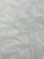 Load image into Gallery viewer, White Beaded Sequin with pearls by the Yard, Glitter Mesh, Prom Dress Fabric
