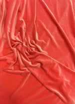 Load image into Gallery viewer, Coral Stretch Velvet Fabric | Soft 4-Way Stretch | Costumes, Dancewear, Crafts by the Yard
