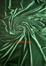 Load image into Gallery viewer, Forest Green Stretch Velvet Fabric | Soft 4-Way Stretch | Costumes, Dancewear, Crafts by the Yard
