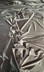 Load image into Gallery viewer, Gunmetal Stretch Velvet Fabric | Soft 4-Way Stretch | Costumes, Dancewear, Crafts by the Yard
