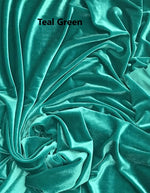 Load image into Gallery viewer, Teal Stretch Velvet Fabric | Soft 4-Way | Costumes, Dancewear, Crafts by the Yard
