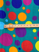 Load image into Gallery viewer, Jade Multi big polka dot charmeuse Fabric / 58" WIDE / sold by the yard

