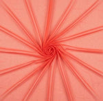 Load image into Gallery viewer, Coral Power Mesh Stretch Fabric Sheer Nylon Spandex 60” Inch Wide
