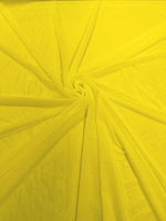 Load image into Gallery viewer, Yellow Power Mesh Stretch Fabric Sheer Nylon Spandex 60” Inch Wide
