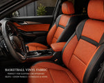Load image into Gallery viewer, Basketball Faux Leather Vinyl Fabric | Sports Upholstery Material, Textured Basketball Grain Fabric by the Yard
