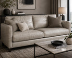 Load image into Gallery viewer, Cream cowboy Distressed look Faux Vinyl upholstery fabric per yard

