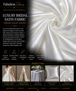 Load image into Gallery viewer, White Bridal heavy Satin fabric per yard 58” wide
