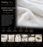 Load image into Gallery viewer, White Bear Short Hair Faux Fur Fabric – Soft Plush Fur by the Yard, Luxury White Faux Fur for Sewing, Upholstery, Costumes, and Crafts

