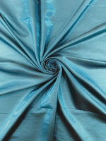 Load image into Gallery viewer, Liquid Satin Shantung Teal/black Material, Elegant Formal Wear Fabric, Drapery Fabric, Event Decor
