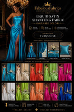 Load image into Gallery viewer, Liquid Satin Shantung Green/Yellow Material, Elegant Formal Wear Fabric, Drapery Fabric, Event Decor

