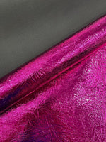 Load image into Gallery viewer, Fuchsia Cracked metallic reflective Distressed vinyl upholstery craft 54" Wide
