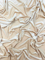 Load image into Gallery viewer, Champagne Stretch Glitter Velvet Fabric – Sparkle Spandex, Dance &amp; Costume Fabric
