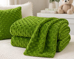 Load image into Gallery viewer, Kelly Green Minky Dot | Soft Plush Dimpled Cuddle Baby Blanket Sewing Fabric by the Yard
