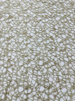 Load image into Gallery viewer, Taupe Web Sequin Fabric by the Yard – Embroidered Mesh Lace with Sparkle Sequins
