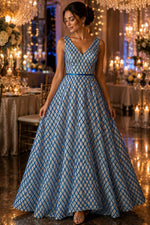 Load image into Gallery viewer, Mermaid Diamond Sequin Mesh sequin fabric , Prom Dress , Evening Gown Material
