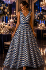 Load image into Gallery viewer, Light Blue Mermaid Diamond Sequin Mesh sequin fabric , Prom Dress , Evening Gown Material
