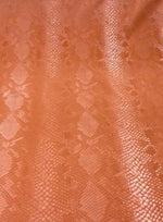 Load image into Gallery viewer, Rust Matte Snake Print Spandex Fabric by the Yard – 4 Way Stretch Reptile Pattern Knit for Dancewear, Costumes, Swimwear &amp; Apparel
