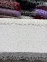 Load image into Gallery viewer, White 3D Floral Lace Fabric by the Yard
