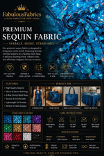 Load image into Gallery viewer, Black Sequin Fabric on Mesh — Petal, Sold by the Yard, Bridal &amp; Evening Gown Fabric, Costume, Drag, Pageant Material

