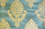 Load image into Gallery viewer, Jacquard Turquoise Glitter Damask Drapery Upholstery 57" Wide Fabric Sold By The Yard

