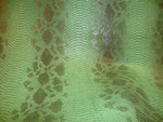 Load image into Gallery viewer, Snake Viper Fake vinyl  leather Green  Embossed pattern upholstery fabric

