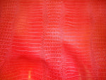 Load image into Gallery viewer, Vinyl Leather Crocodile Nile Watermelon embossed upholstery fabric sold per yard 54" Wide
