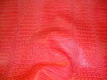 Load image into Gallery viewer, Vinyl Leather Crocodile Nile Watermelon embossed upholstery fabric sold per yard 54" Wide
