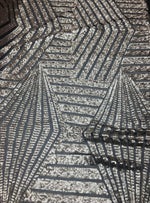 Load image into Gallery viewer, Sequins lace Bronze Black Geometric Designer Bombshell Sequins Lace Fabric Sold By The Yard
