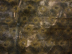Load image into Gallery viewer, Vinyl Faux Metallic Black/ Gold Swirl Embossed upholstery fabric 54" Wide
